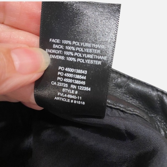 Wilfred The Melina Black Faux Vegan Leather Trousers Pants Sz 4 Mobwife 90s Vibe - Picture 6 of 8